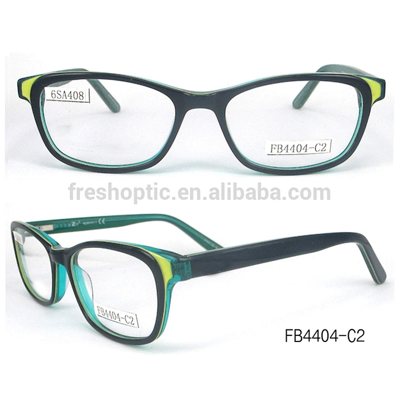 FB4404 new optics acetate fashion lamination square glasses frame eyewear