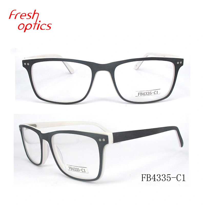 FB4335 Wooden fashion acetate material optical frames eyewear glass unisex style