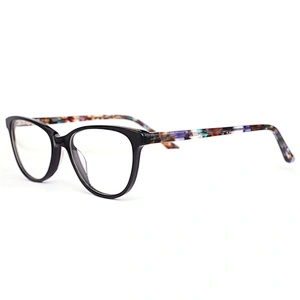 FB5387 China eyeglass manufacturer beautiful optical frames fashion acetate material frame
