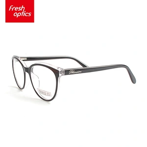 FB3912 Black Transparent Acetate Glasses Fashion Optical Frame Eyewear For Men