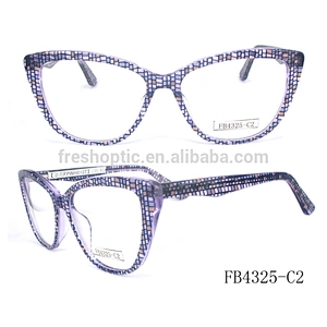 FB4325 Hot sell colorful material big size optical frame acetate eyewear glass italy design