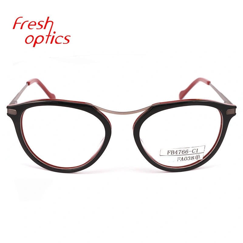 FB4766 China wholesale stocks small quantity optica frame acetate material fashion glass