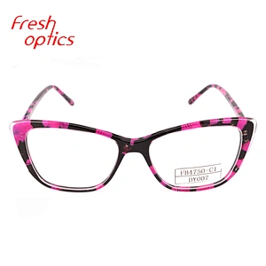 FB4750 Girl Fashion Eyewear Frames, Purple Optics Frames with Heart Shape Design