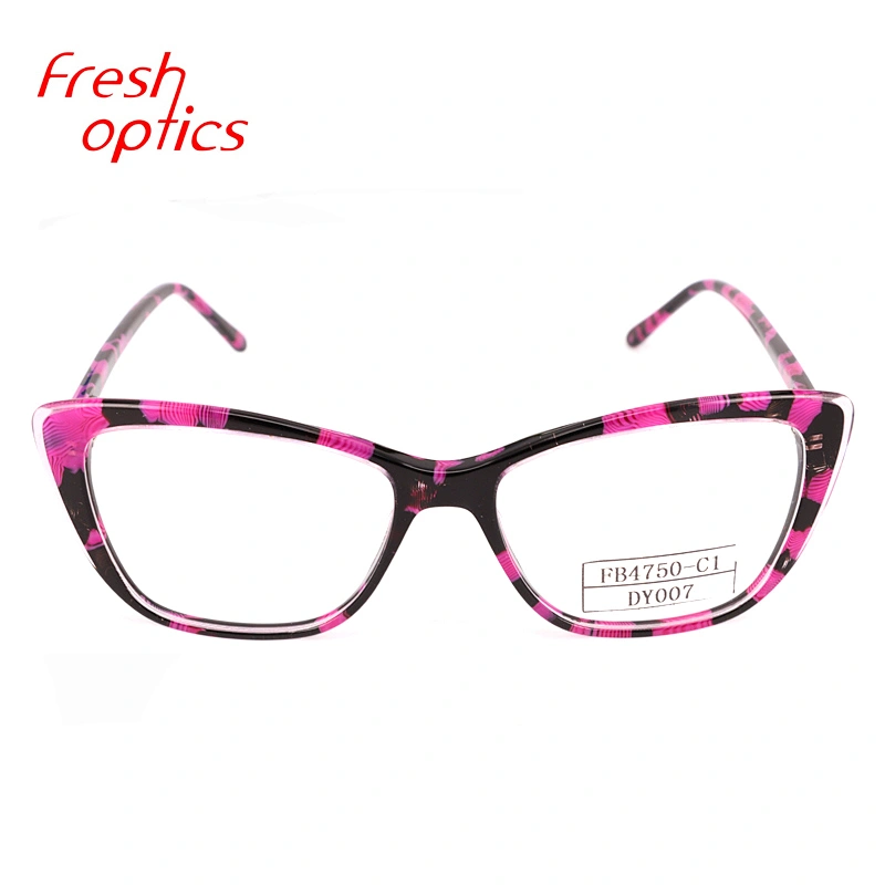 FB4750 Girl Fashion Eyewear Frames, Purple Optics Frames with Heart Shape Design