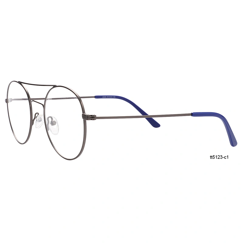 popular round vintage double bridge full rim metal optical frames eyeglasses frames