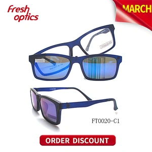 FT0020 Mirrored Clip On Sunglasses, Multi Colored Sunglasses