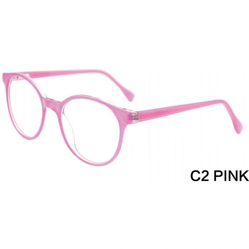 2020 China factory retro pink acetate optical eyeglasses for kids