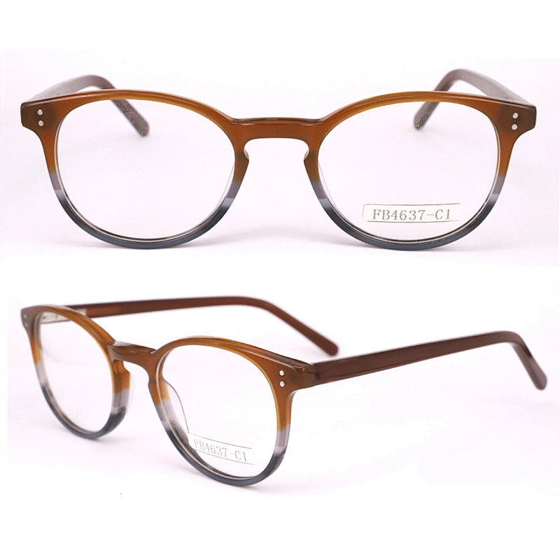 FB4637  Wholesale acetate modern stripe korean optical frames