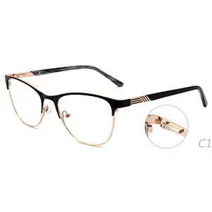 New style purple metal optical eyeglasses frames ready stock