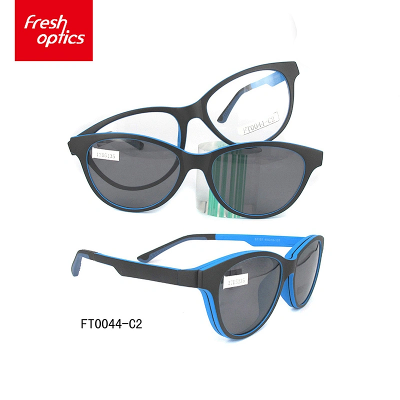 FT0044 Cheap Ultem Clip On Sunglasses, mirrored clip on sunglasses