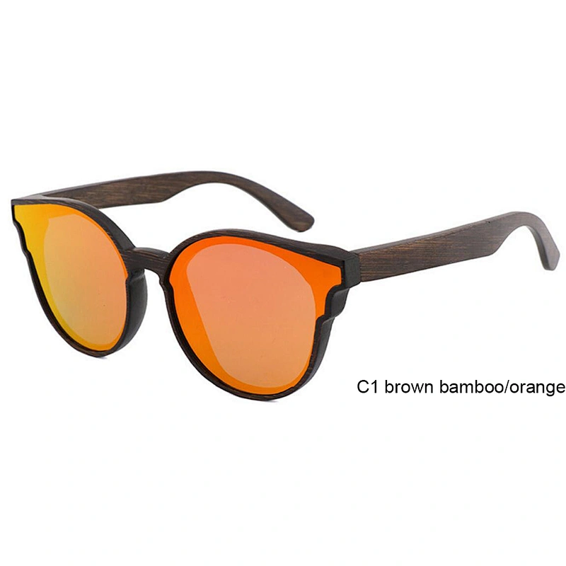 Wholesale Custom Free logo UV400 bamboo polarized wood sunglasses