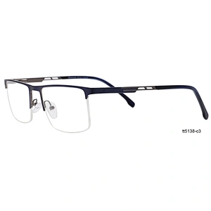 popular square half frame  metal optical frames eyeglasses frames for men's