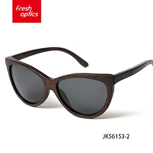 JK56153 Wear-resisting custom hinge wood sunglasses bamboo