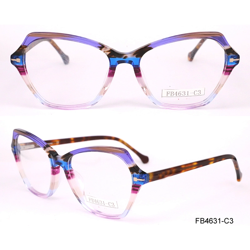 FB4631 2018 Newest fashion acetate frame eyewear glass nice lamination for ladies