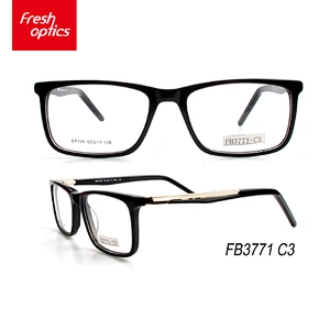 FB3771 Acetate Men Designer Optical Frames With Temple Decoration