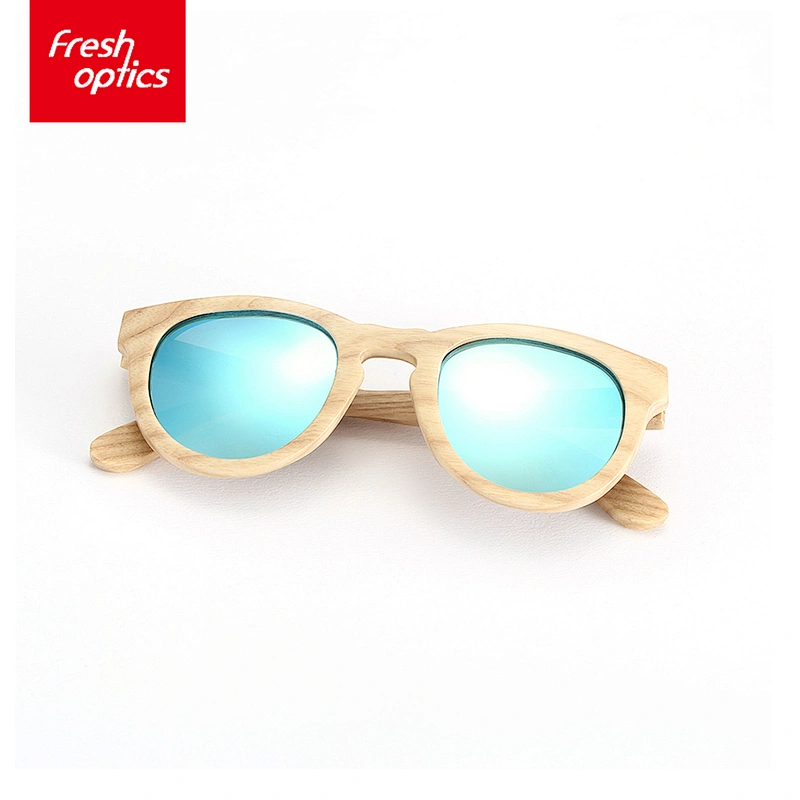 6W005 Light Brown Wooden Sunglasses With Polarized
