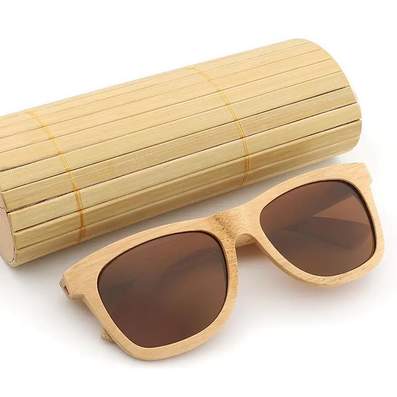 Bamboo sunglasses custom wood polarized UV400 lenses sun glasses for sale