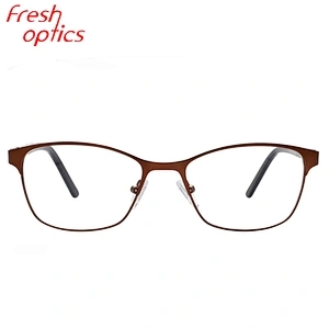 Gold metal CE german eyewear prescription stainless steel optical eyeglasses frames with diamond