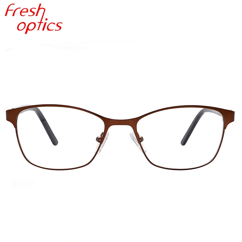 Gold metal CE german eyewear prescription stainless steel optical eyeglasses frames with diamond