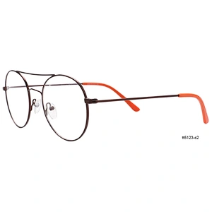 popular round vintage double bridge full rim metal optical frames eyeglasses frames