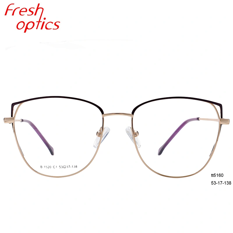 designer gold cat eye men women's prescription metal eyeglasses eyewear optical frames