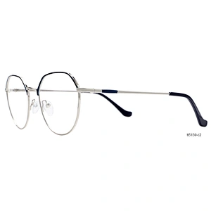 Italy design progressive specs clear lens silver optical frames eyeglasses men women