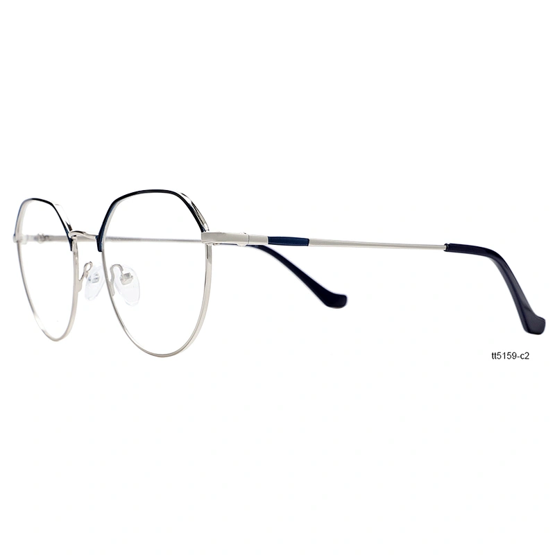 Italy design progressive specs clear lens silver optical frames eyeglasses men women