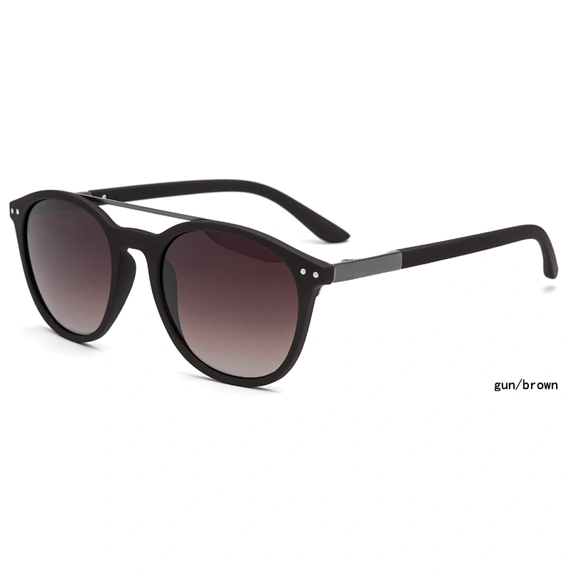 Hot sell high quality TR 90 sun glasses UV400 polarized double bridge sunglasses for men