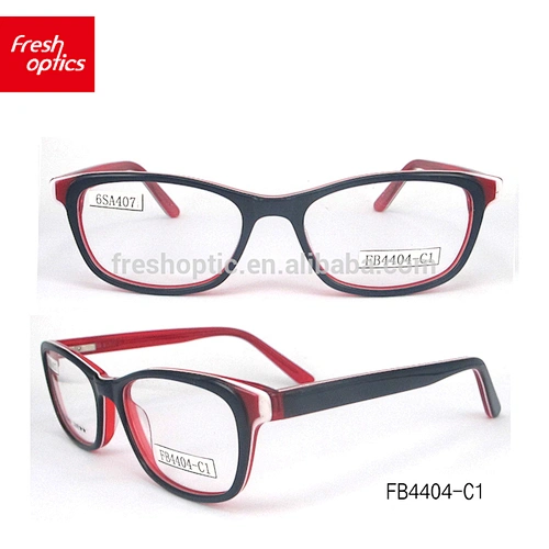 FB4404 new optics acetate fashion lamination square glasses frame eyewear