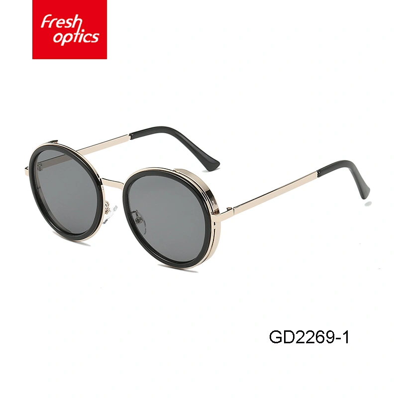 GD2269 Professional manufacture italian wrap sunglasses round men