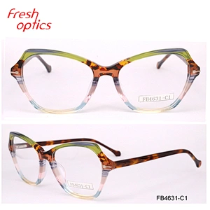 FB4631 2018 Newest fashion acetate frame eyewear glass nice lamination for ladies