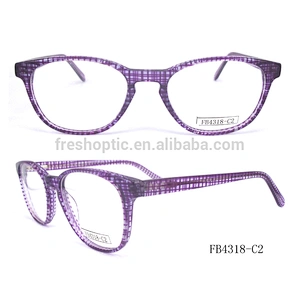 FB4318 New model eyewear frame glasses fashion colorful material transparent stripe acetate frame