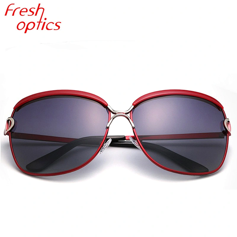 Luxury women red sun glasses custom Logo Printed Temple Cheap fashion sunglasses 2019