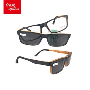 FT0036 Double Color Fashion Polarized Clip On Sunglasses