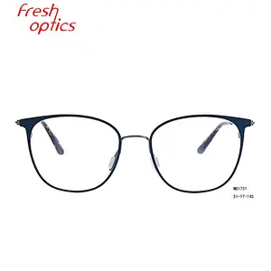 Unisex designer milling groove vintage eyeglasses metal round optical frames