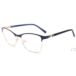Best design diamond online spectacles prescription metal optical frames ready stock