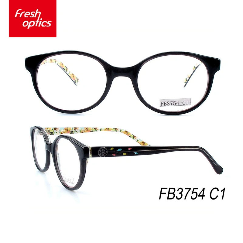 FB3754 Flowers Design Acetate Colorful Optical Frame Wholesale