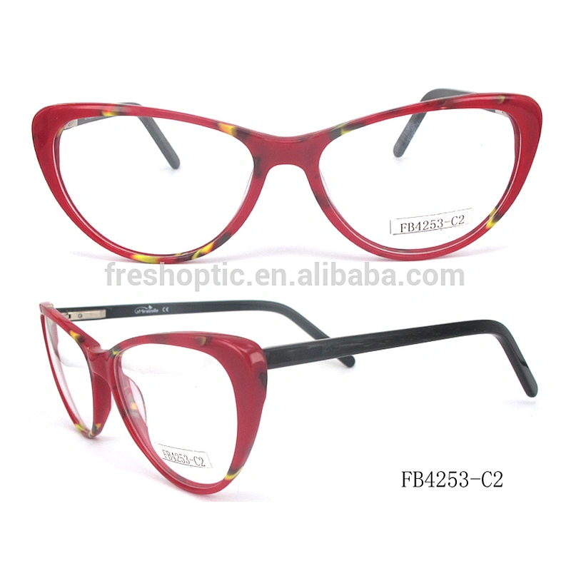 FB4253 roots glasses frames cat shape acetate new fashion hot sell acetate frames for girls