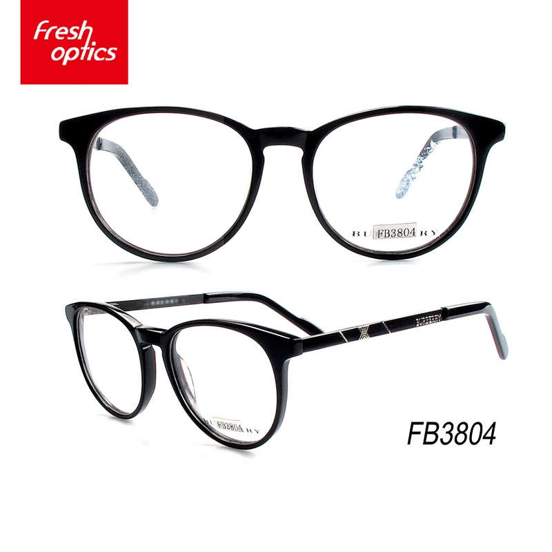 FB3804 Italian Style Black Hand Made Simple Full-rim Acetate Optical Frames