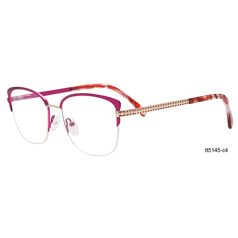 Luxury Korean vitality sexy women's half frame eyewear optical frames brand name