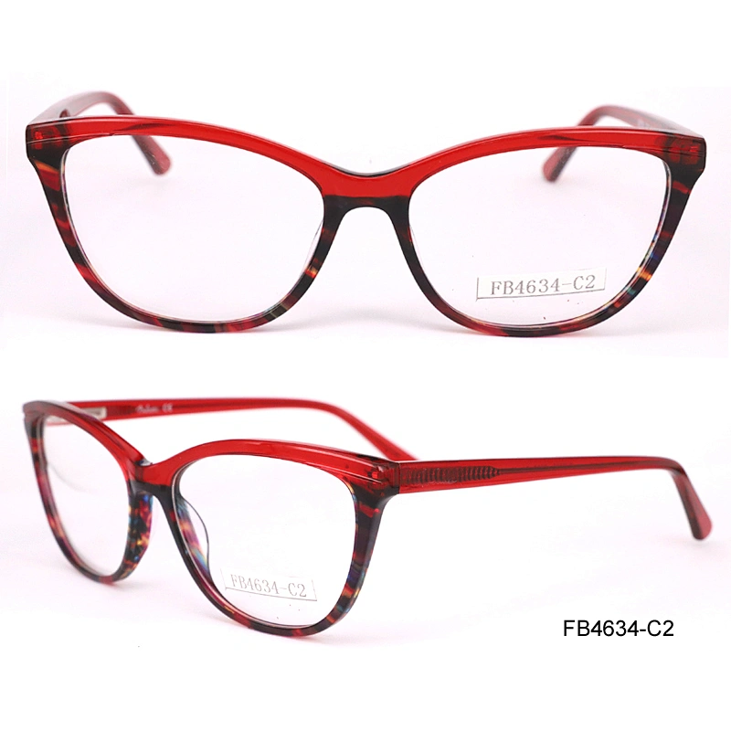 FB4634 Hot sell lamination acetate glass optical frame high quality eyewear glass