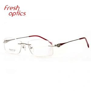 China professional  rimless optical frame manufacture  eyeglasses