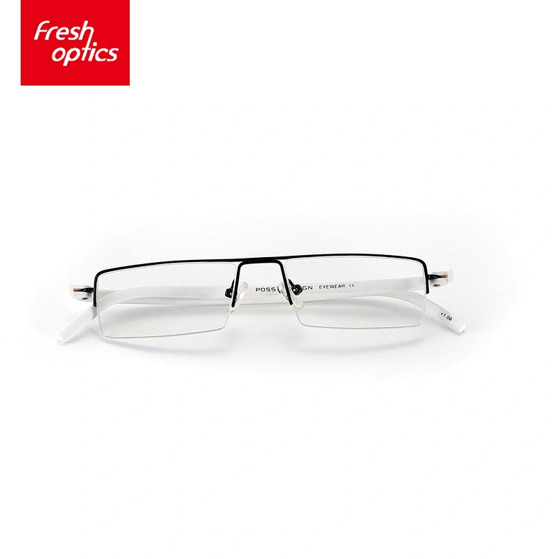 P123 Unisex Metal Slim Reading Glasses With Contracted Design, Classic Metal Reading Glasses