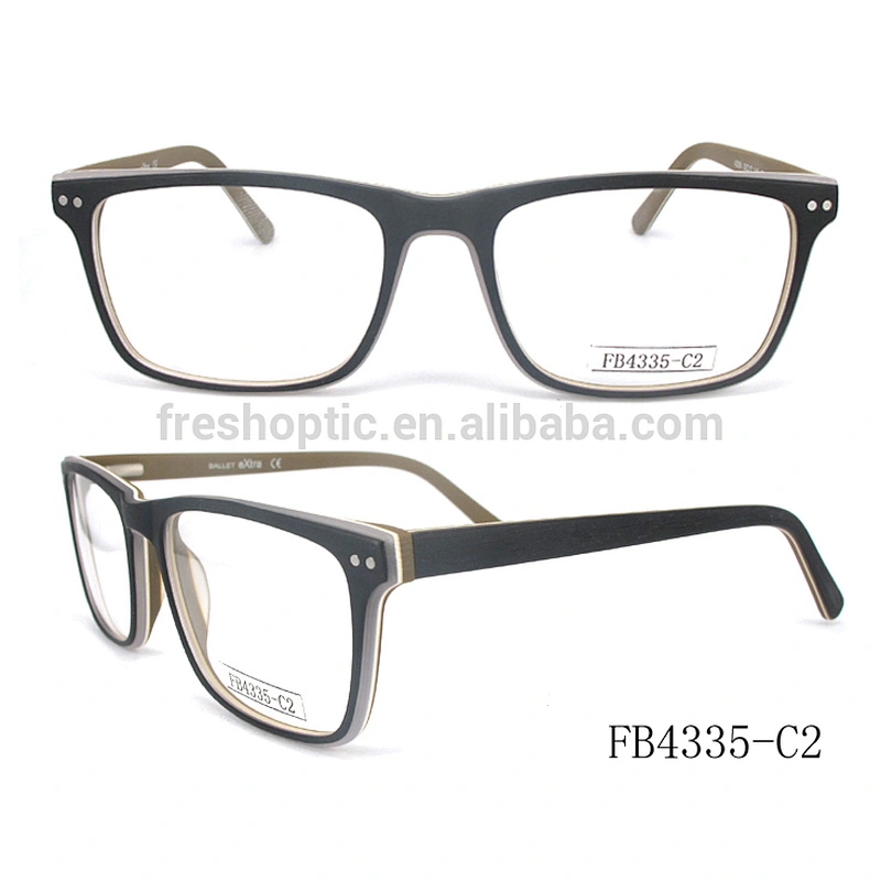 FB4335 Wooden fashion acetate material optical frames eyewear glass unisex style