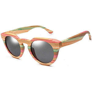Custom hand made printed fashionable polarized sun glasses Eco-friendly bamboo sunglasses