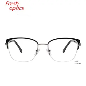 Luxury Korean vitality sexy women's half frame eyewear optical frames brand name