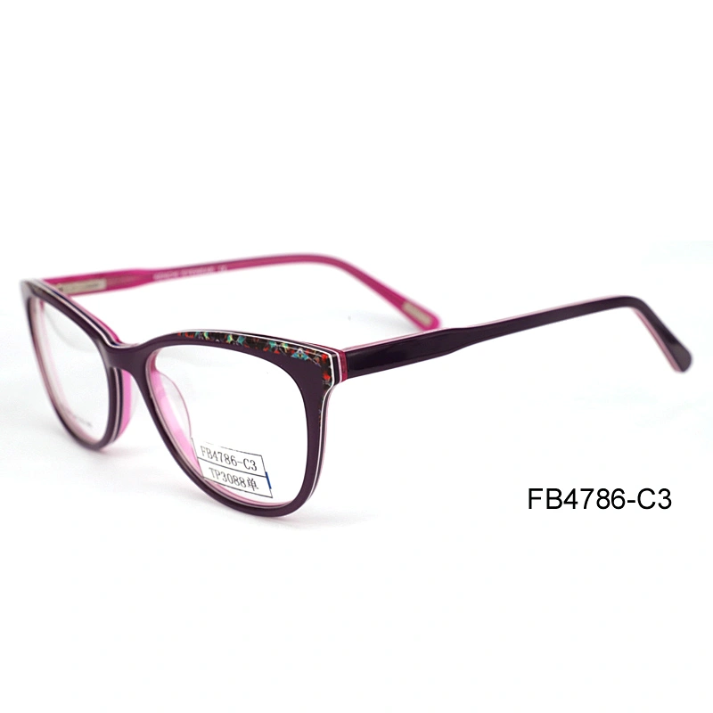 FB4786 Acetate lamination stripe color fashionable euramerican optical frames women style