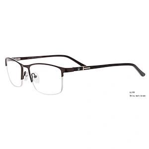Fashion modern gentleman half frame metal optical eyeglasses frames for men