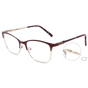 Female low MOQ metal optical frames eyeglasses ready stock