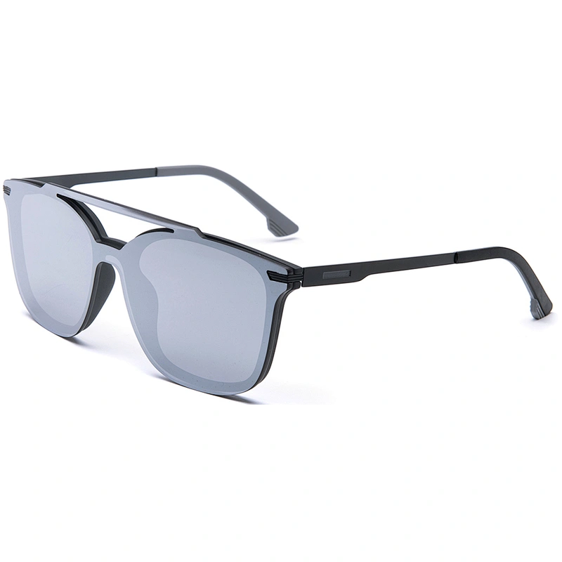 polarized mirror lens double bridge glasses frmes TR90 sunglasses for men